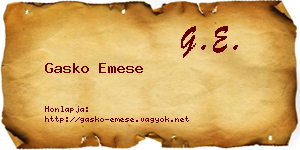 Gasko Emese névjegykártya